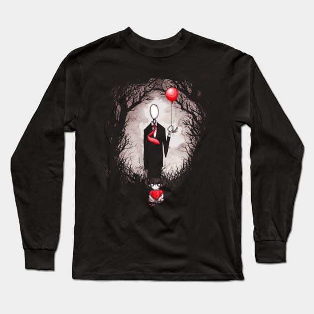 Slender Man Long Sleeve T-Shirt by LVBart